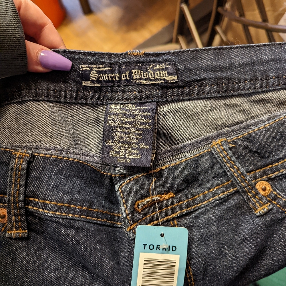 Boot cut source of wisdom jeans